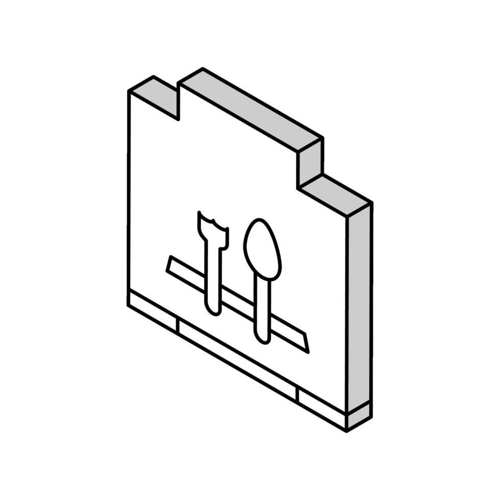 hotel catering service isometric icon vector illustration