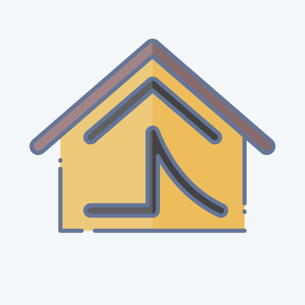Icon Camping Tent. related to Kenya symbol. doodle style. simple design editable. simple illustration vector