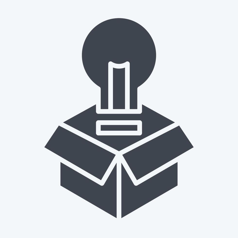 Icon Packaging Design. related to Creative Concept symbol. glyph style. simple design editable. simple illustration vector