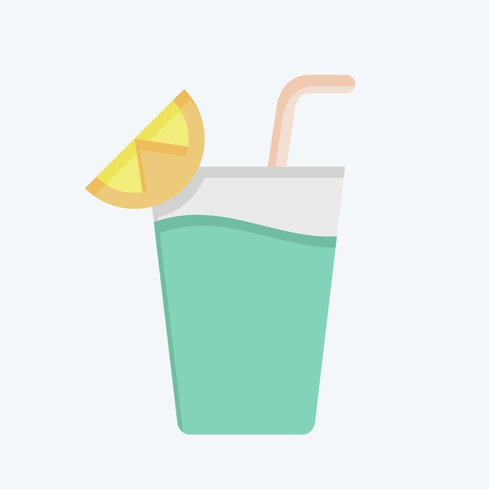 Icon Cocktail 2. related to Cocktails,Drink symbol. flat style. simple design editable. simple illustration vector