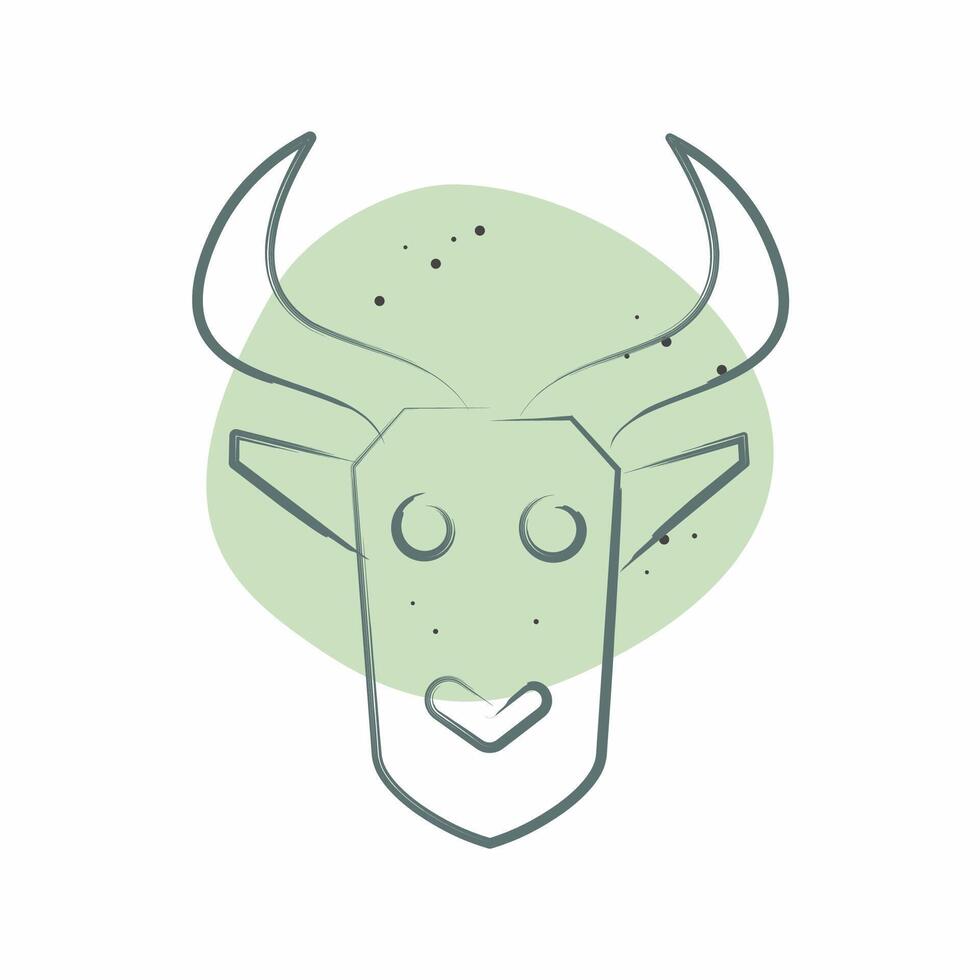 Icon Impala. related to Kenya symbol. Color Spot Style. simple design editable. simple illustration vector