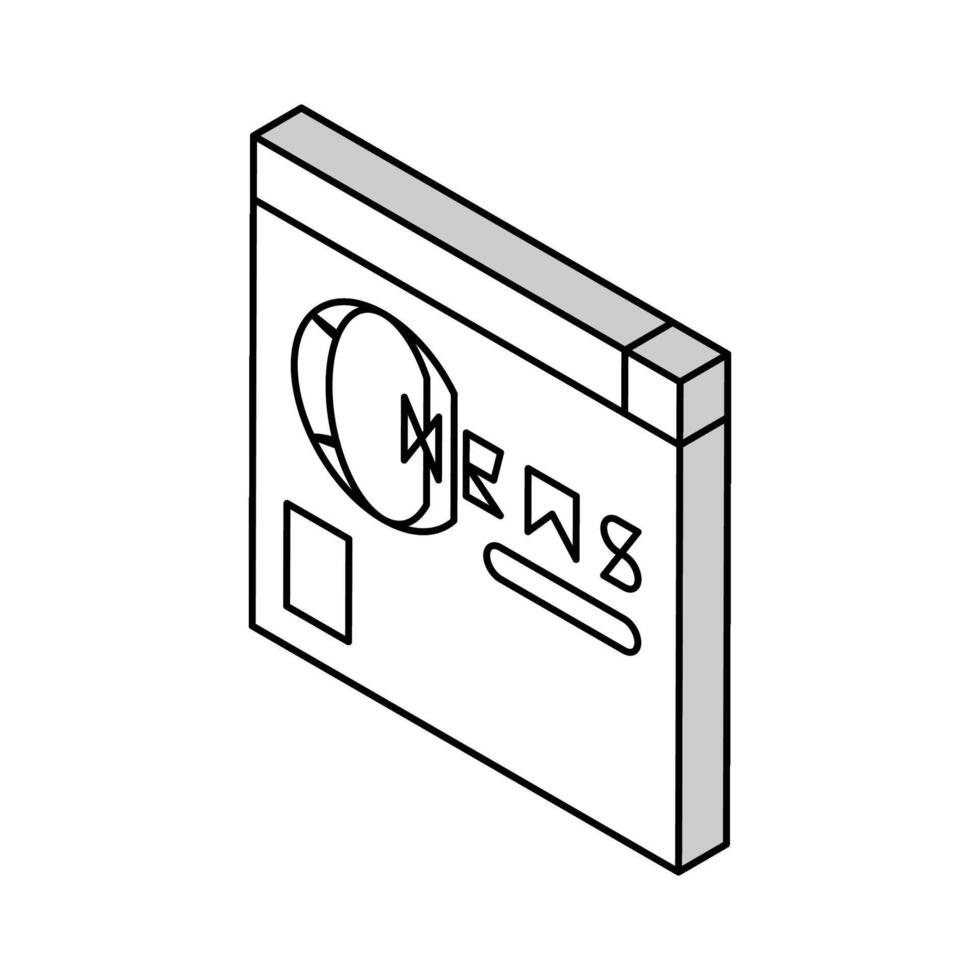 internet web page news isometric icon vector illustration