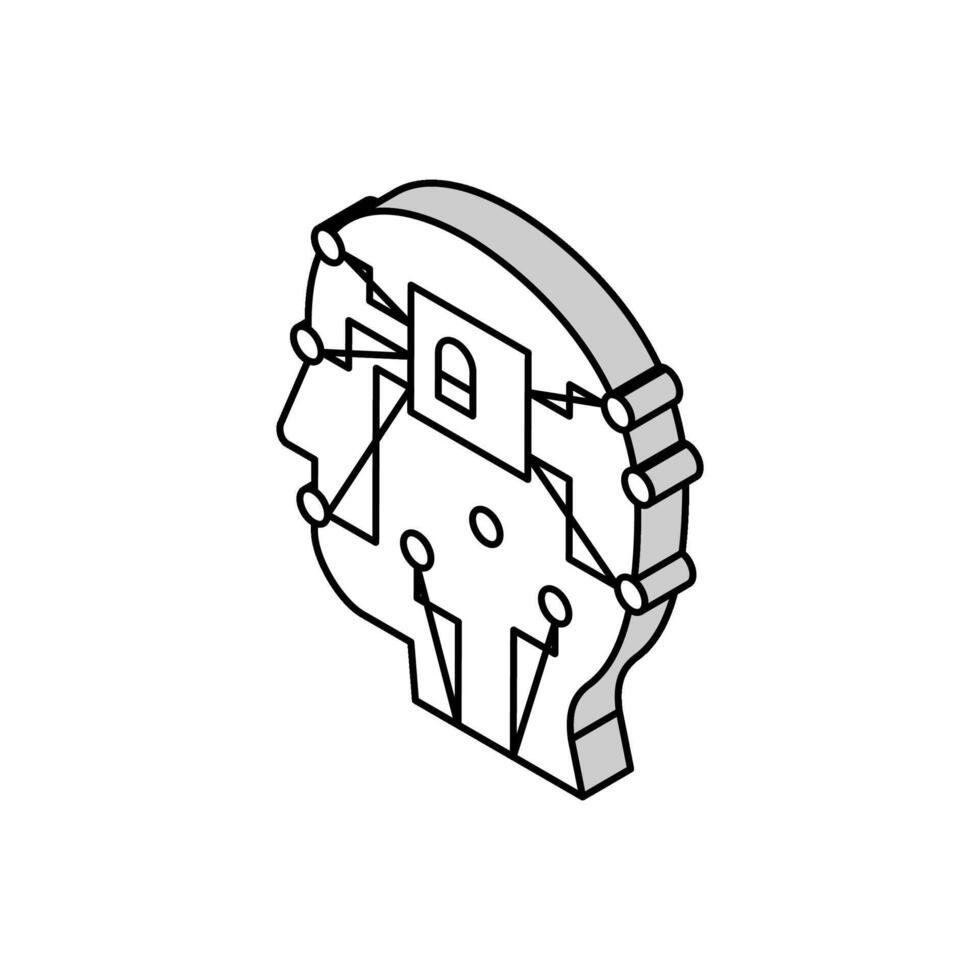 artificial intelligence technology isometric icon vector illustration