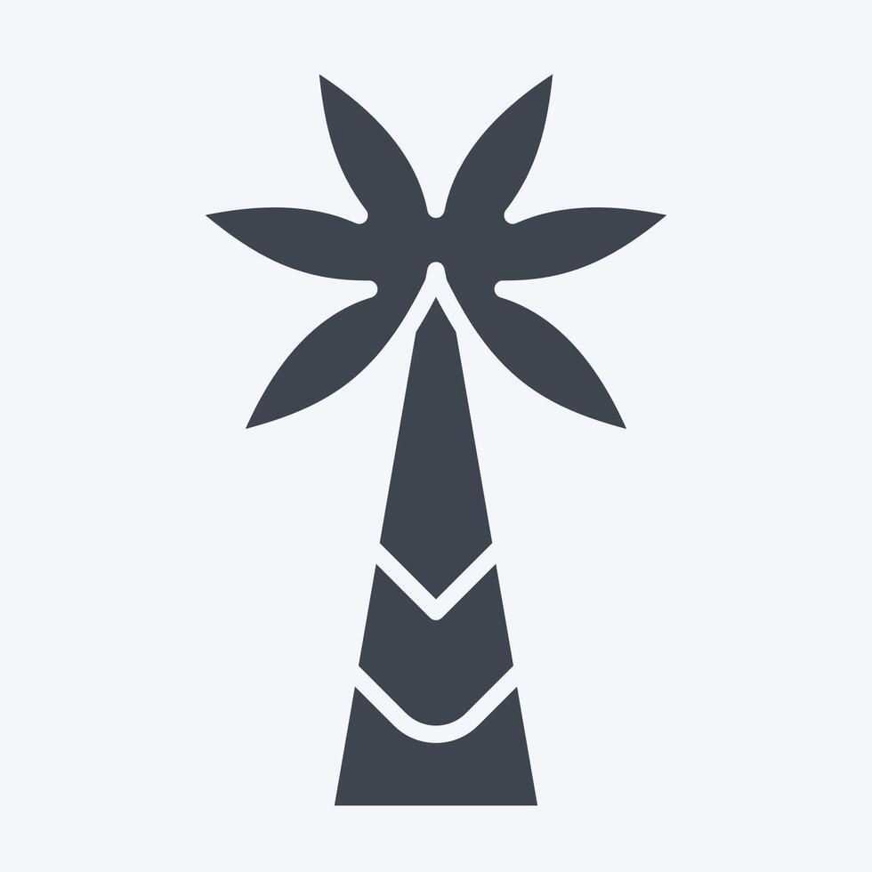 Icon Palm Tree. related to Kenya symbol. glyph style. simple design editable. simple illustration vector