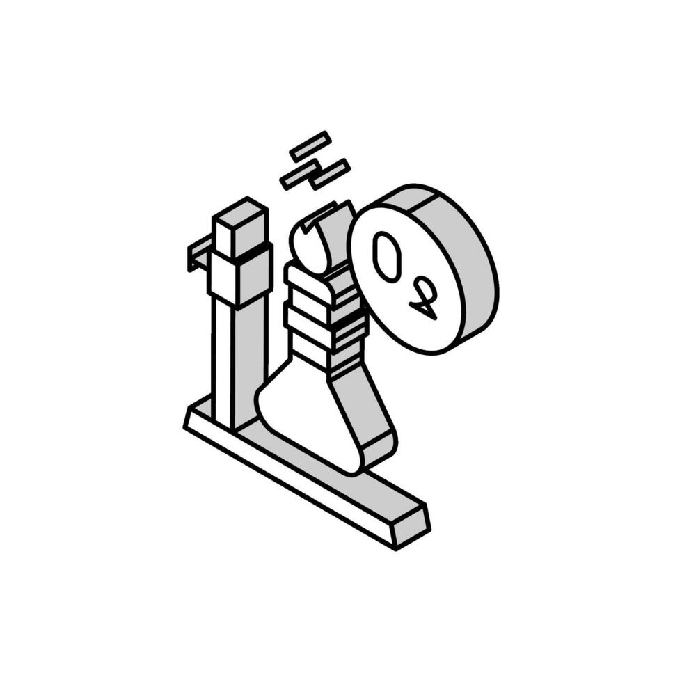 chemistry research oxygen isometric icon vector illustration