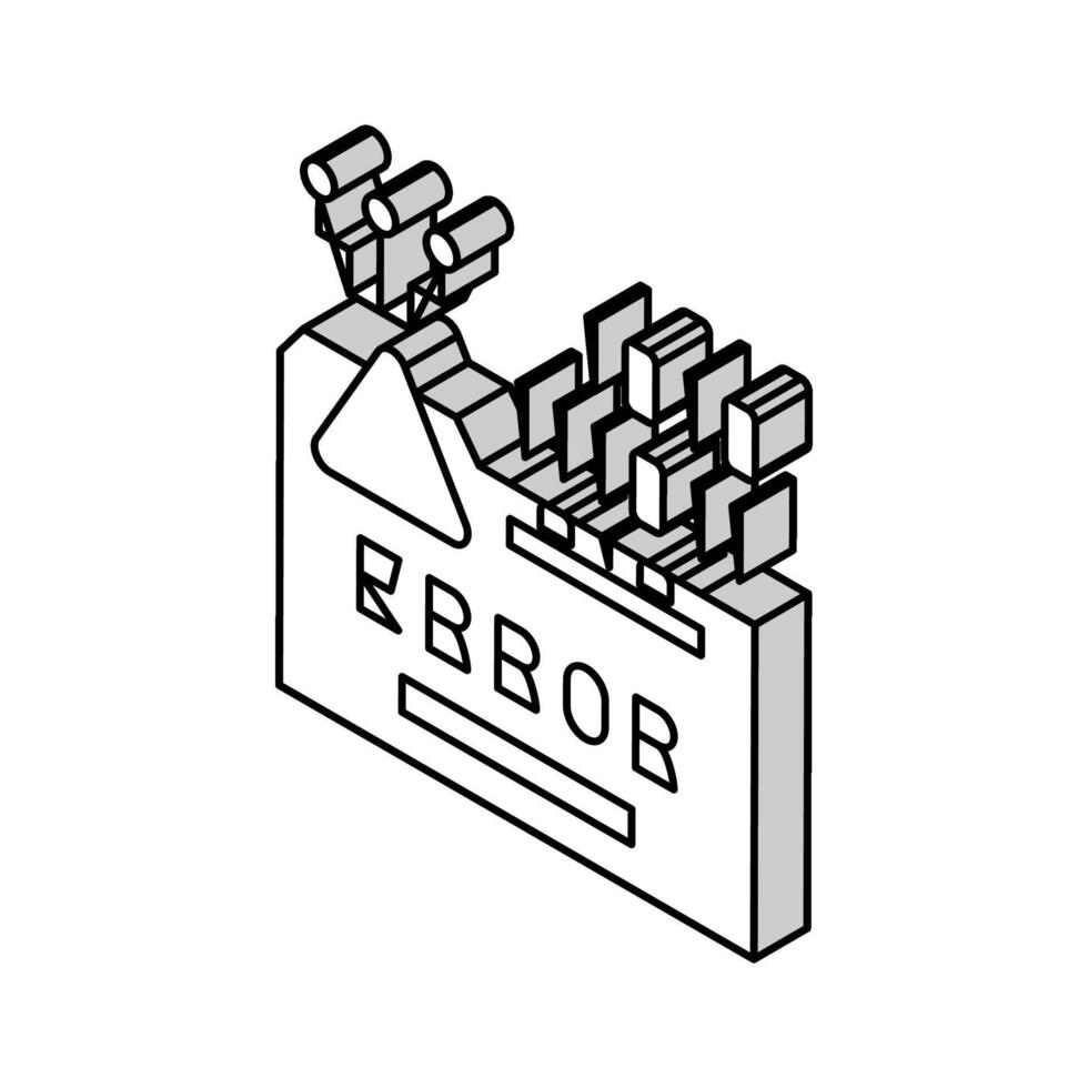 error system isometric icon vector illustration