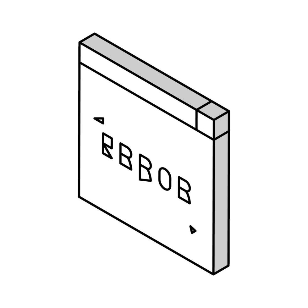 computer error isometric icon vector illustration