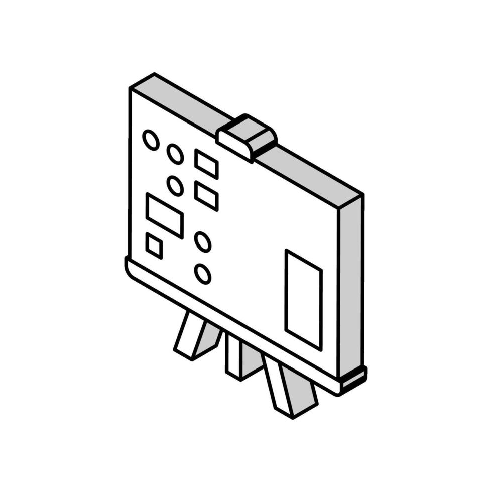 technical report isometric icon vector illustration
