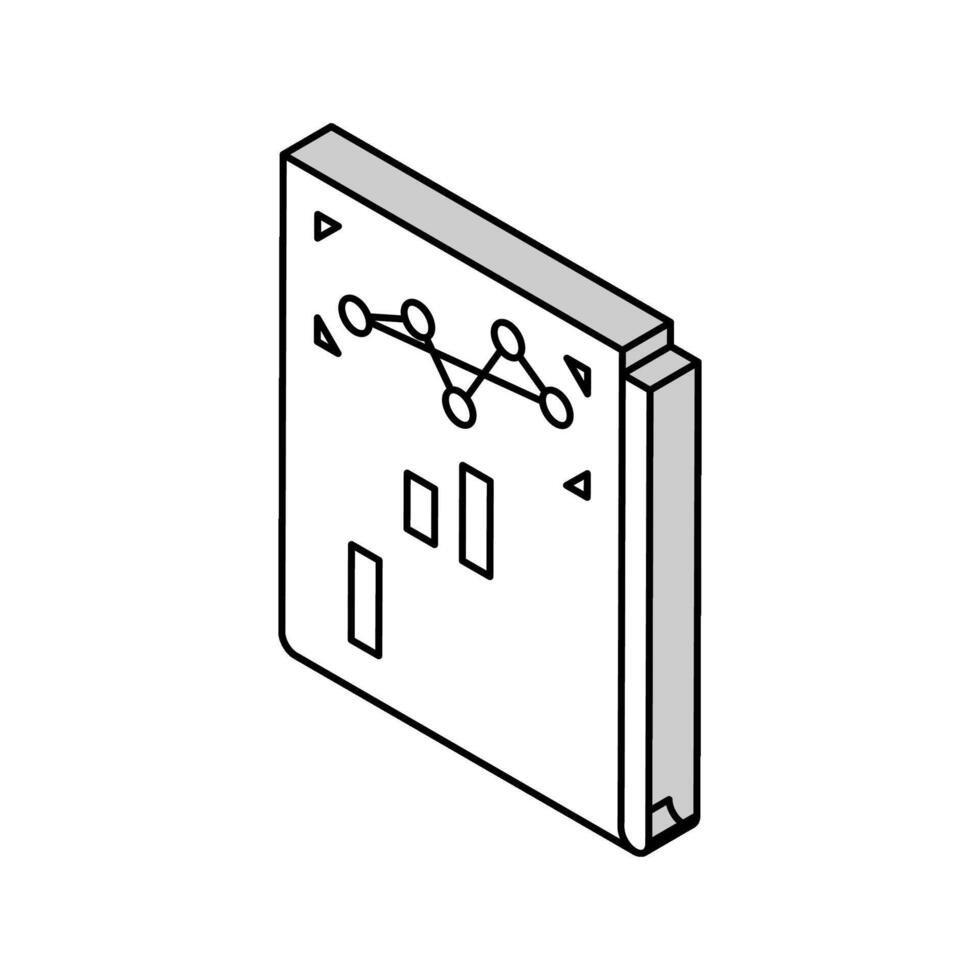 statistical report isometric icon vector illustration