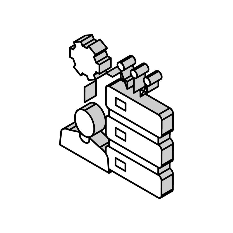 administrator system isometric icon vector illustration