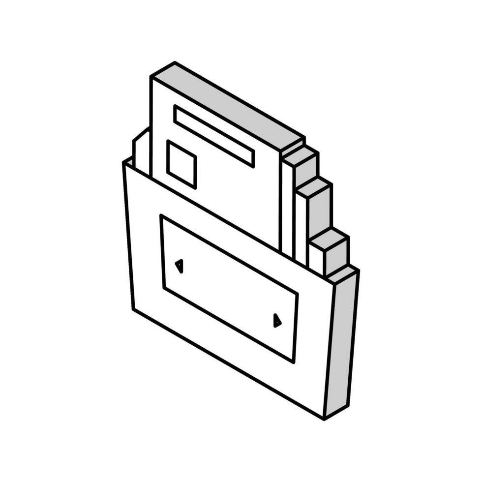 complex report isometric icon vector illustration