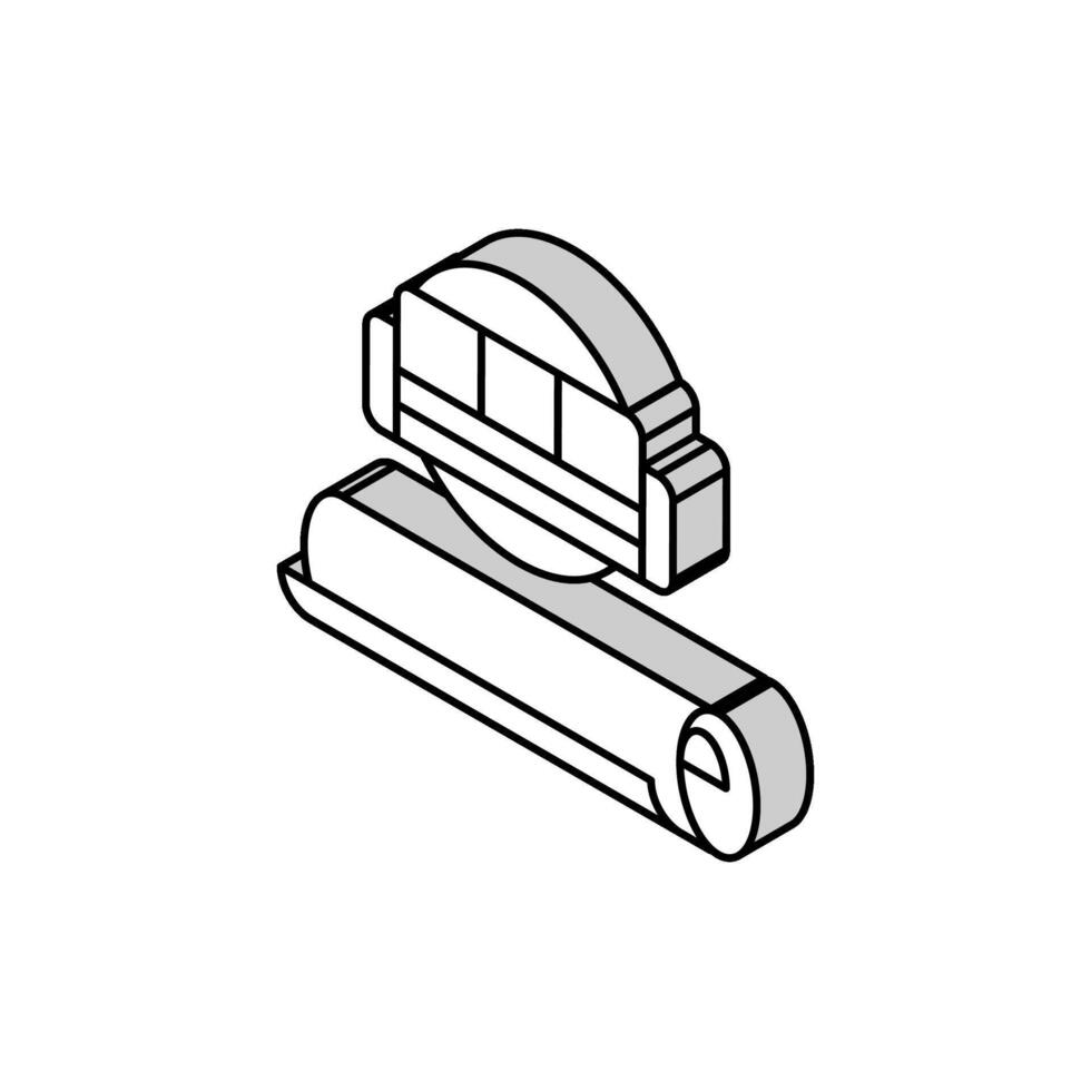sofa covering textile isometric icon vector illustration
