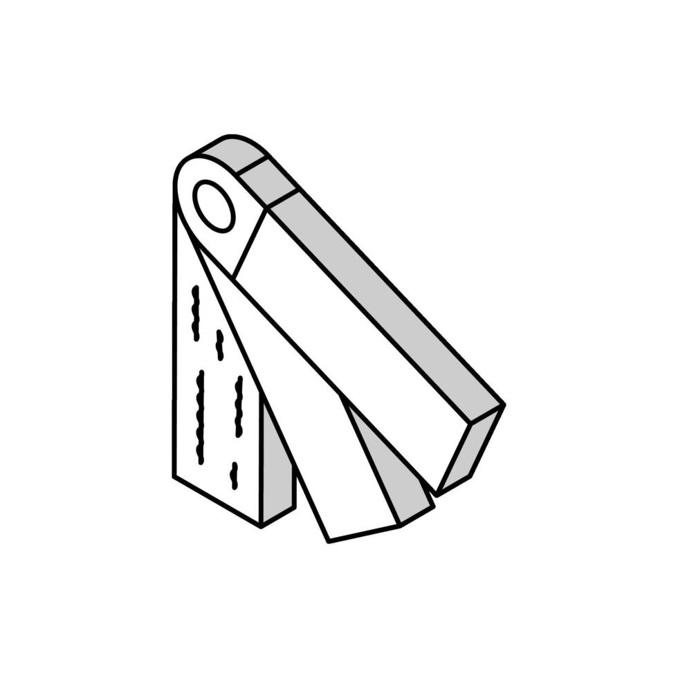 ejemplos textiles pañería tienda isométrica icono vector ilustración