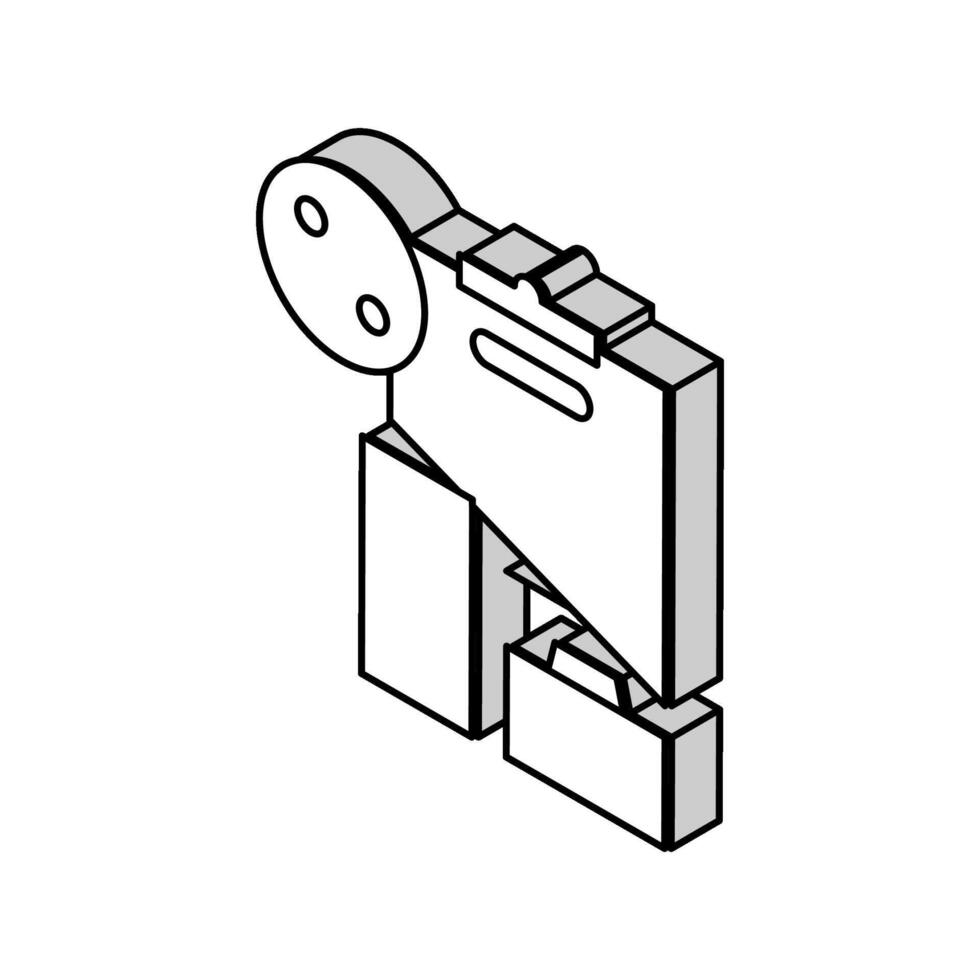 abierto propio negocio préstamo isométrica icono vector ilustración