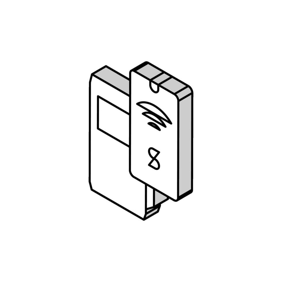smartphone contactless payment pos terminal isometric icon vector illustration