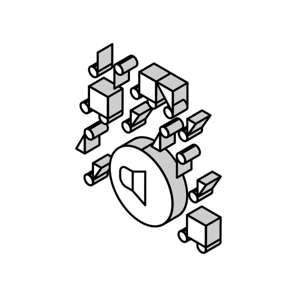 classical music melody isometric icon vector illustration