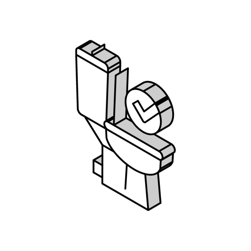 bueno intestino movimienot, Area de aseo baño isométrica icono vector ilustración