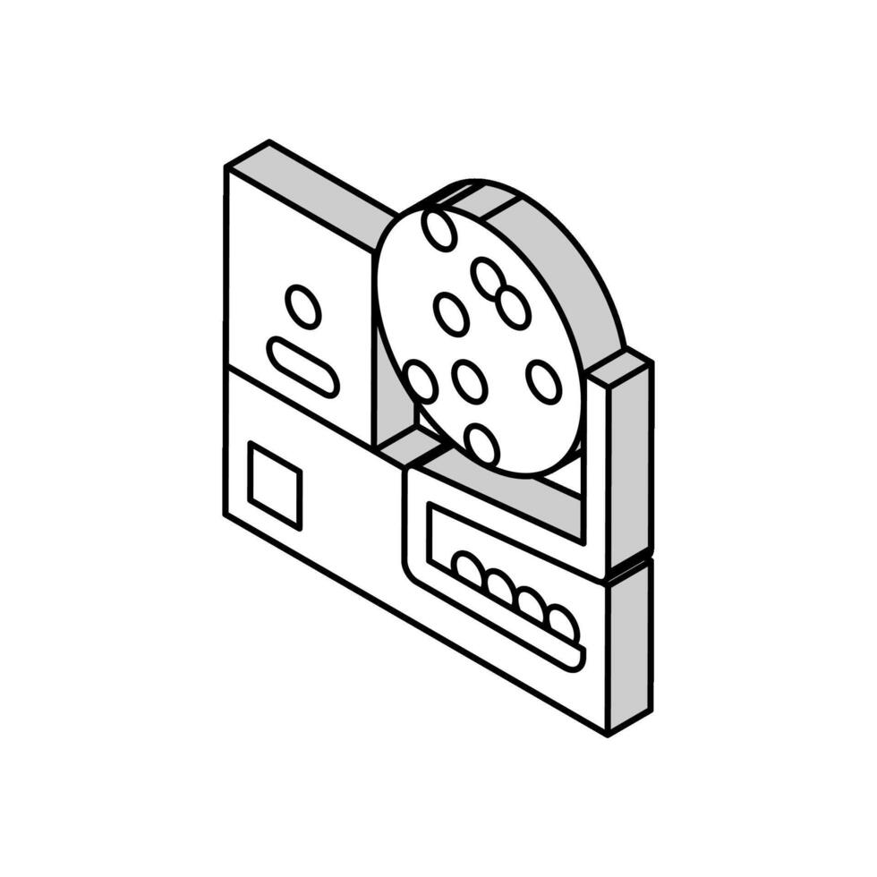 fortune wheel lotto isometric icon vector illustration