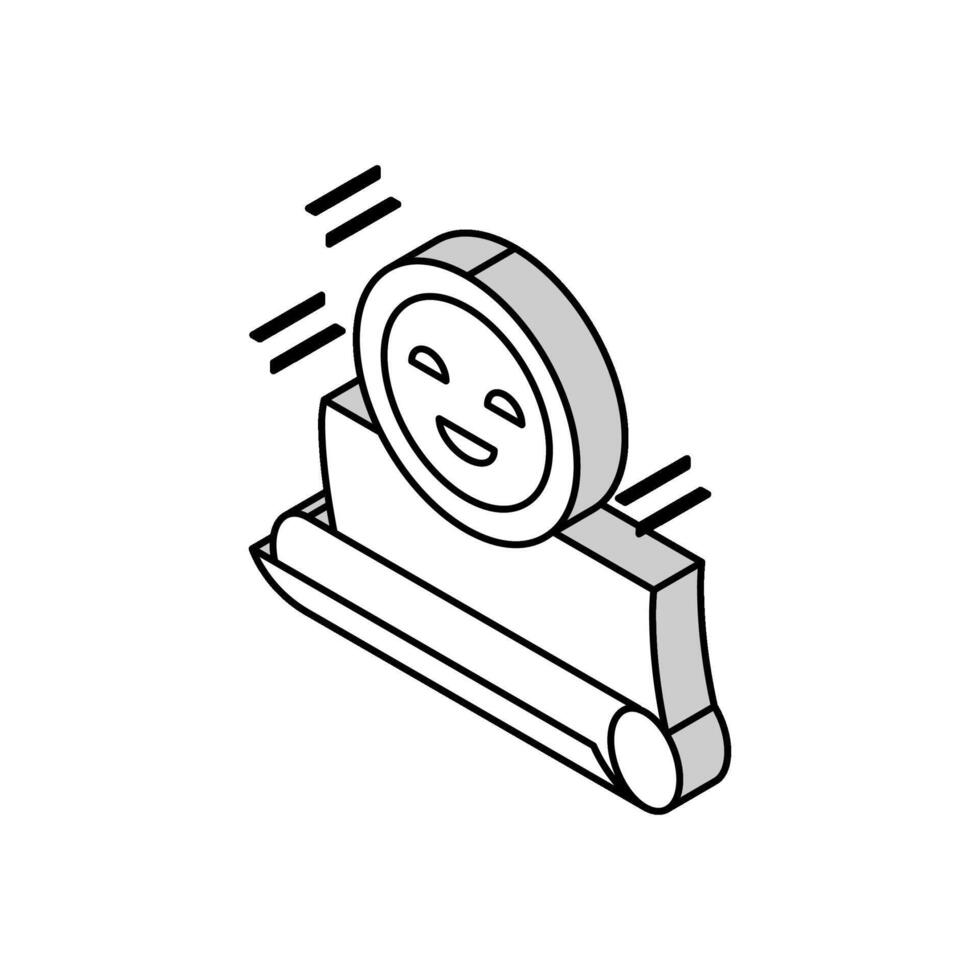 textile roll isometric icon vector illustration