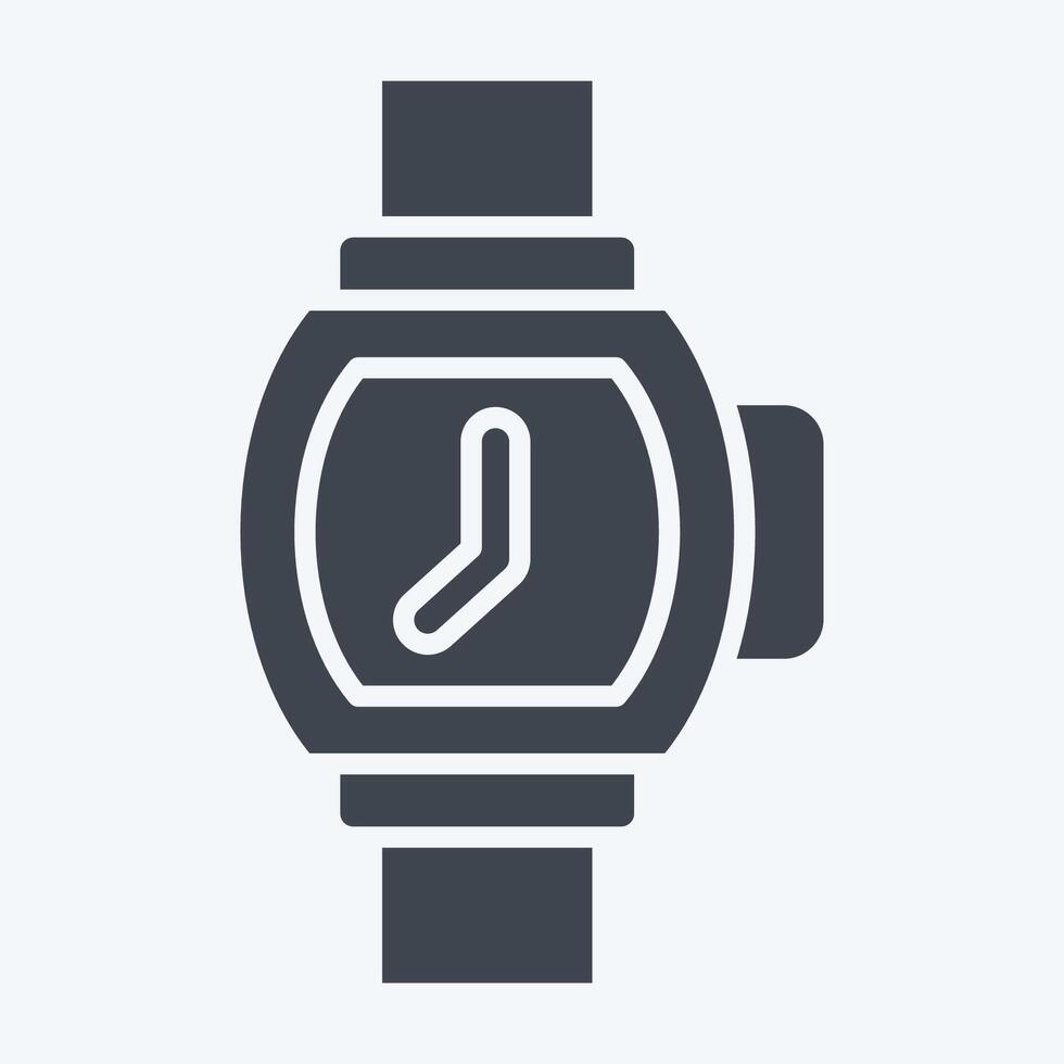 Icon Wristwatch. related to Jewelry symbol. glyph style. simple design editable. simple illustration vector