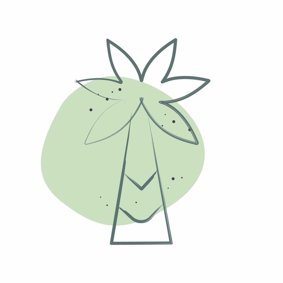 Icon Palm Tree. related to Kenya symbol. Color Spot Style. simple design editable. simple illustration vector