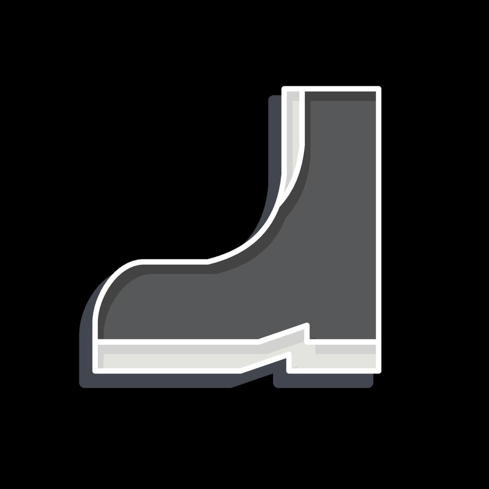 Icon High Boot. related to Fashion symbol. glossy style. simple design editable. simple illustration vector