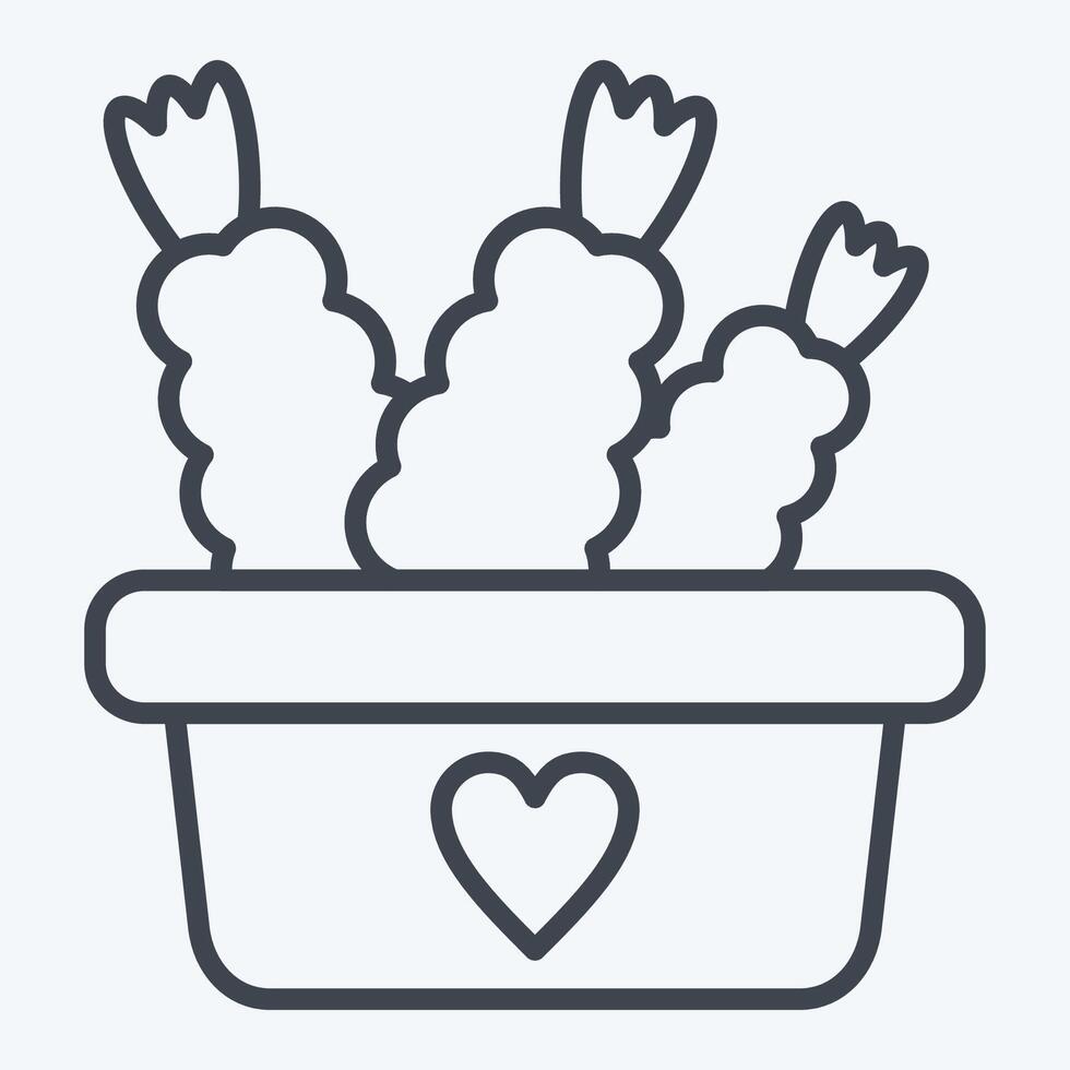 icono almuerzo caja. relacionado a picnic símbolo. línea estilo. sencillo diseño editable. sencillo ilustración vector