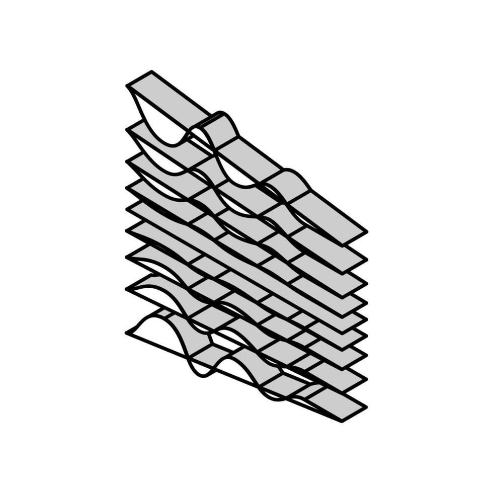 ruido olas isométrica icono vector ilustración
