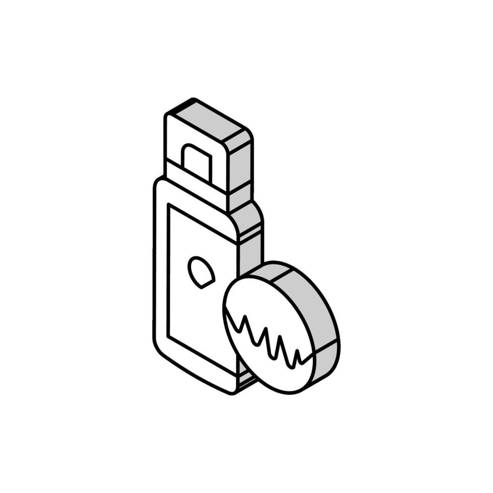 spray for animal wool isometric icon vector illustration