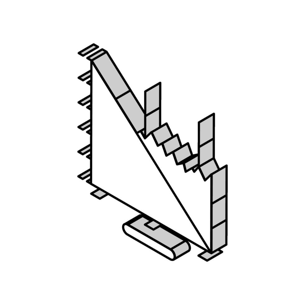 graphic sound vibration isometric icon vector illustration