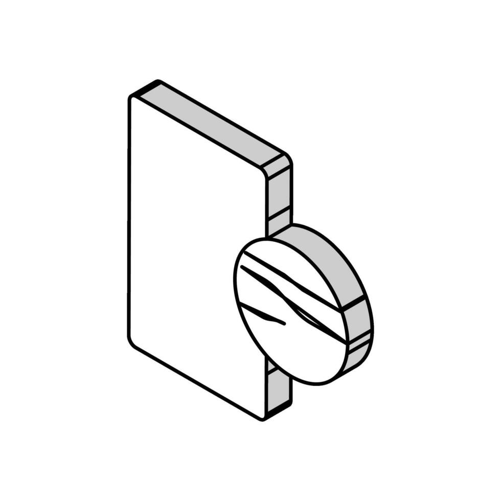 graphite mirror isometric icon vector illustration