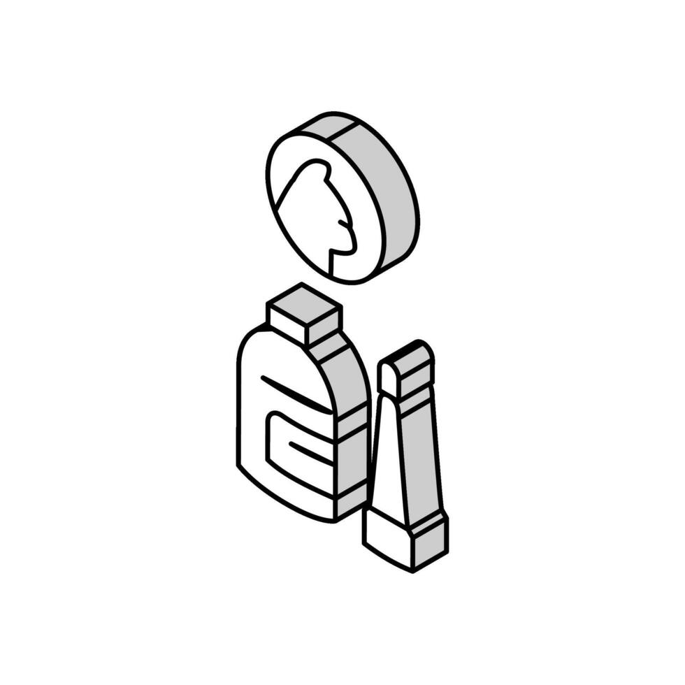 drops for cat ears isometric icon vector illustration