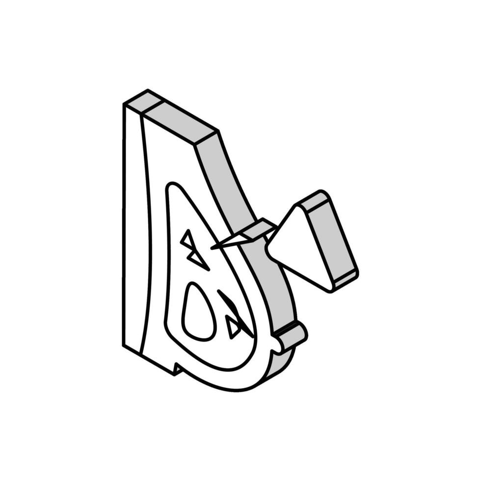 lump in chest isometric icon vector illustration