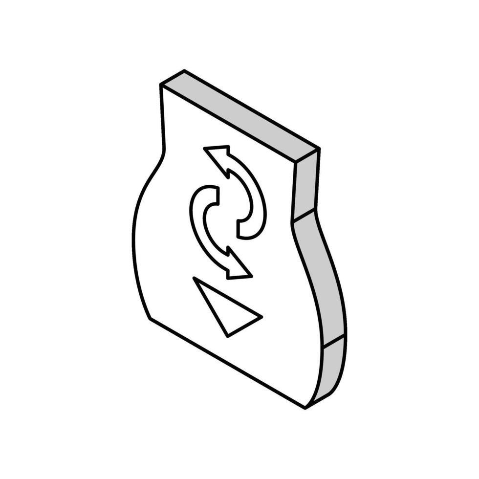 digesting food isometric icon vector illustration