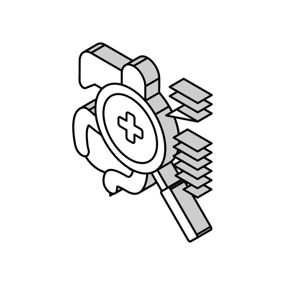 examining digestion system isometric icon vector illustration