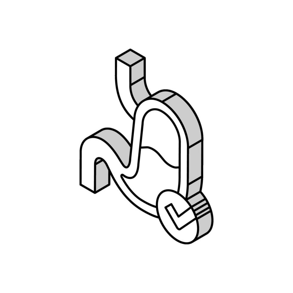 normal workin digestion system isometric icon vector illustration
