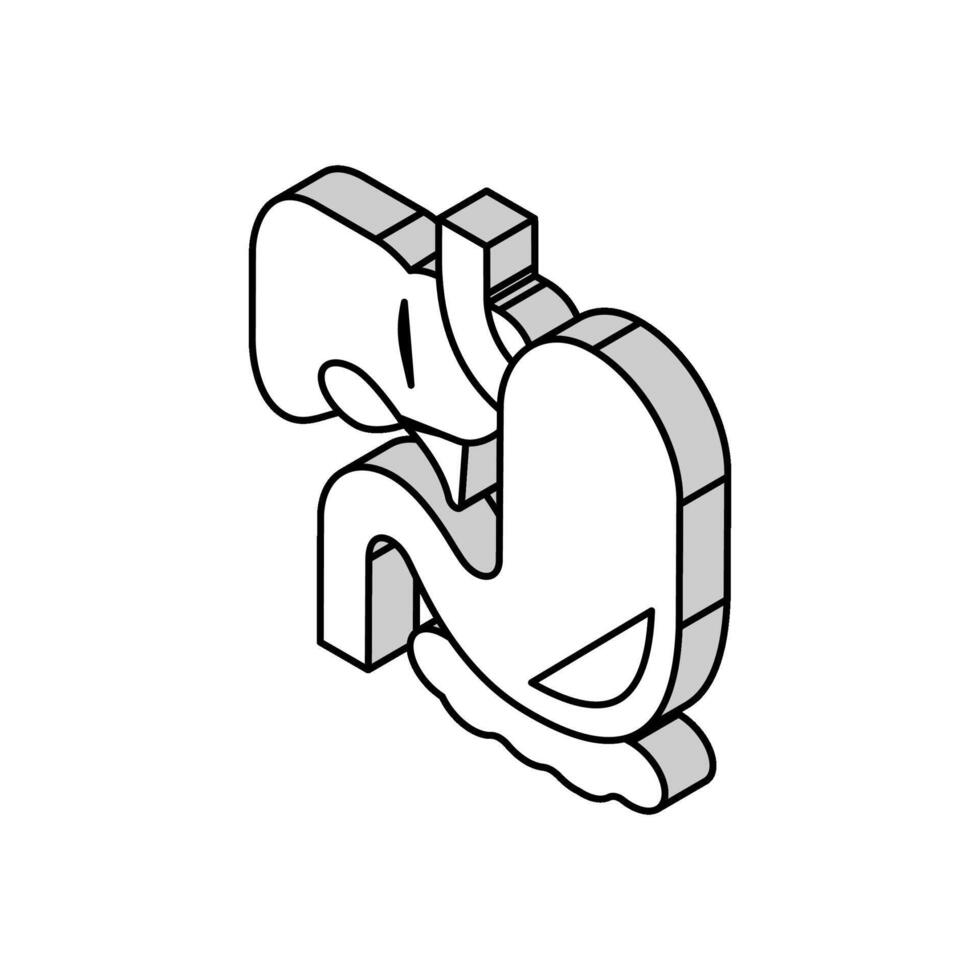 gastrointestinal tract isometric icon vector illustration