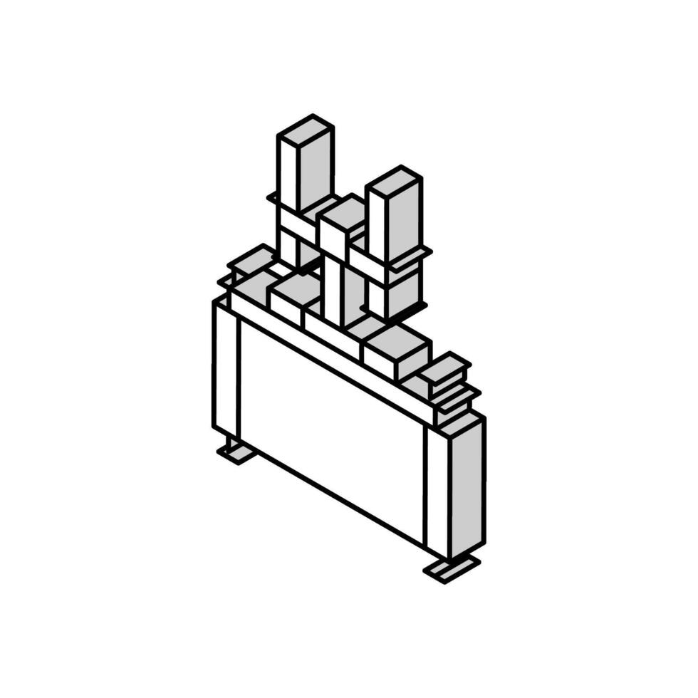 lapping machine isometric icon vector illustration