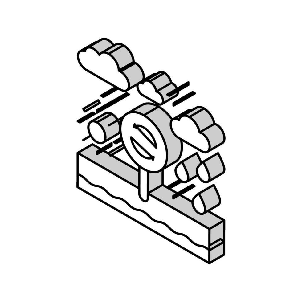 climatope system isometric icon vector illustration
