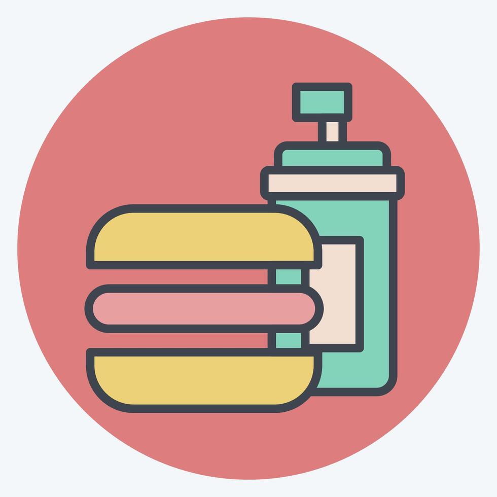 icono salchicha un pan. relacionado a rápido comida símbolo. color compañero estilo. sencillo diseño editable. sencillo ilustración vector