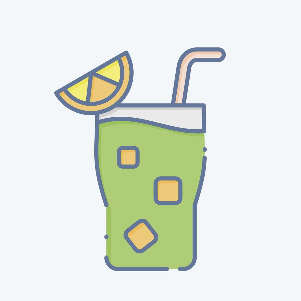 Icon Cocktail 3. related to Cocktails,Drink symbol. doodle style. simple design editable. simple illustration vector