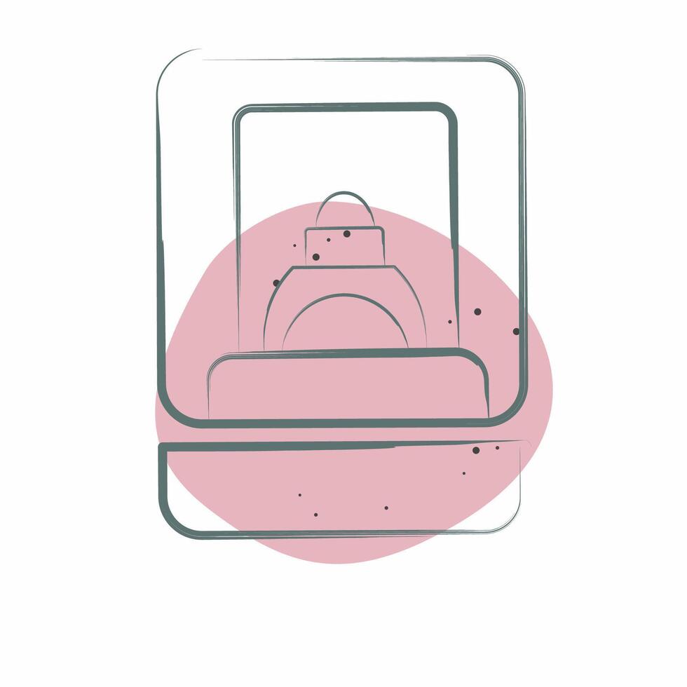 Icon Ring Box. related to Jewelry symbol. Color Spot Style. simple design editable. simple illustration vector