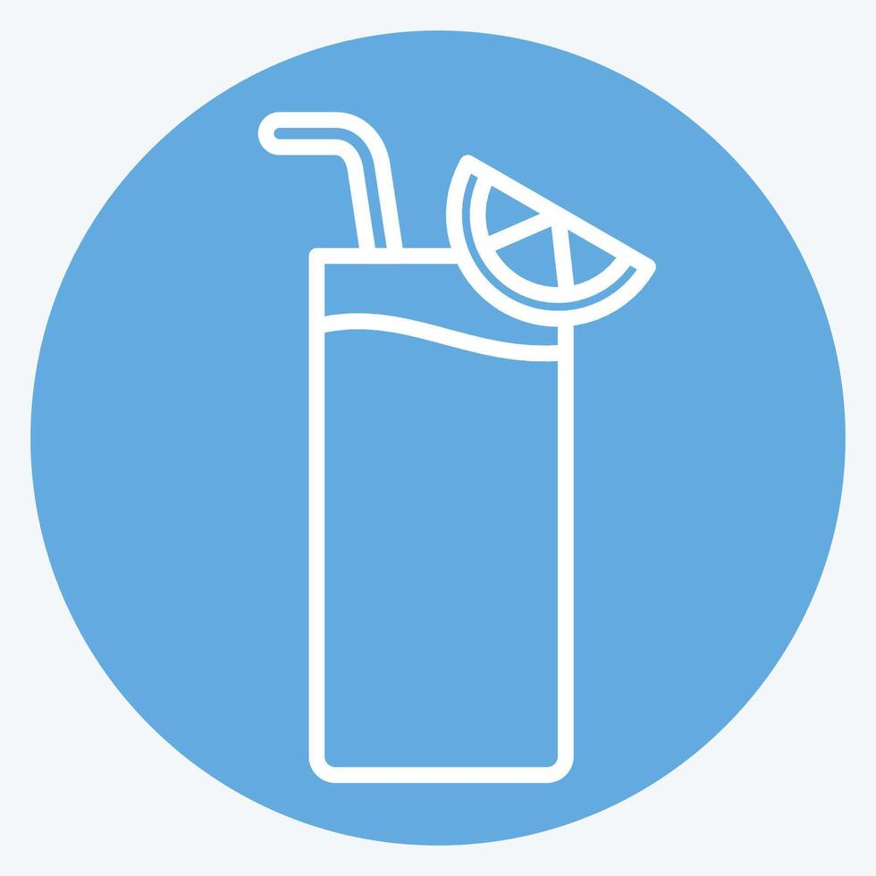 Icon Gin Fizz. related to Cocktails,Drink symbol. blue eyes style. simple design editable. simple illustration vector