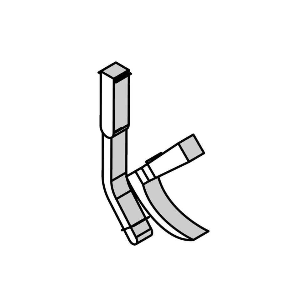tracheal intubation tools isometric icon vector illustration