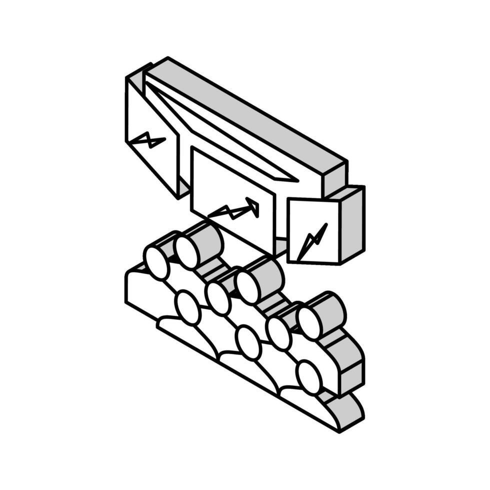 trading on stock exchange isometric icon vector illustration