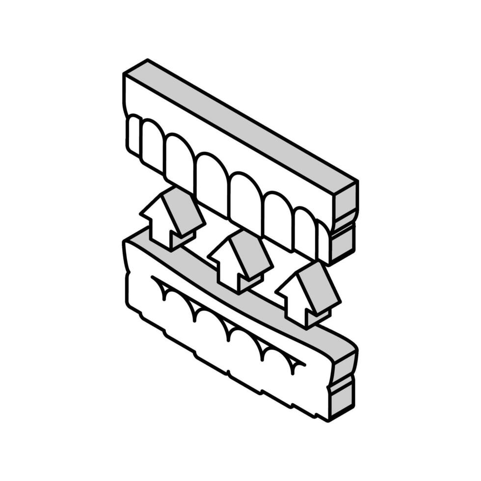 plate for tooth isometric icon vector illustration