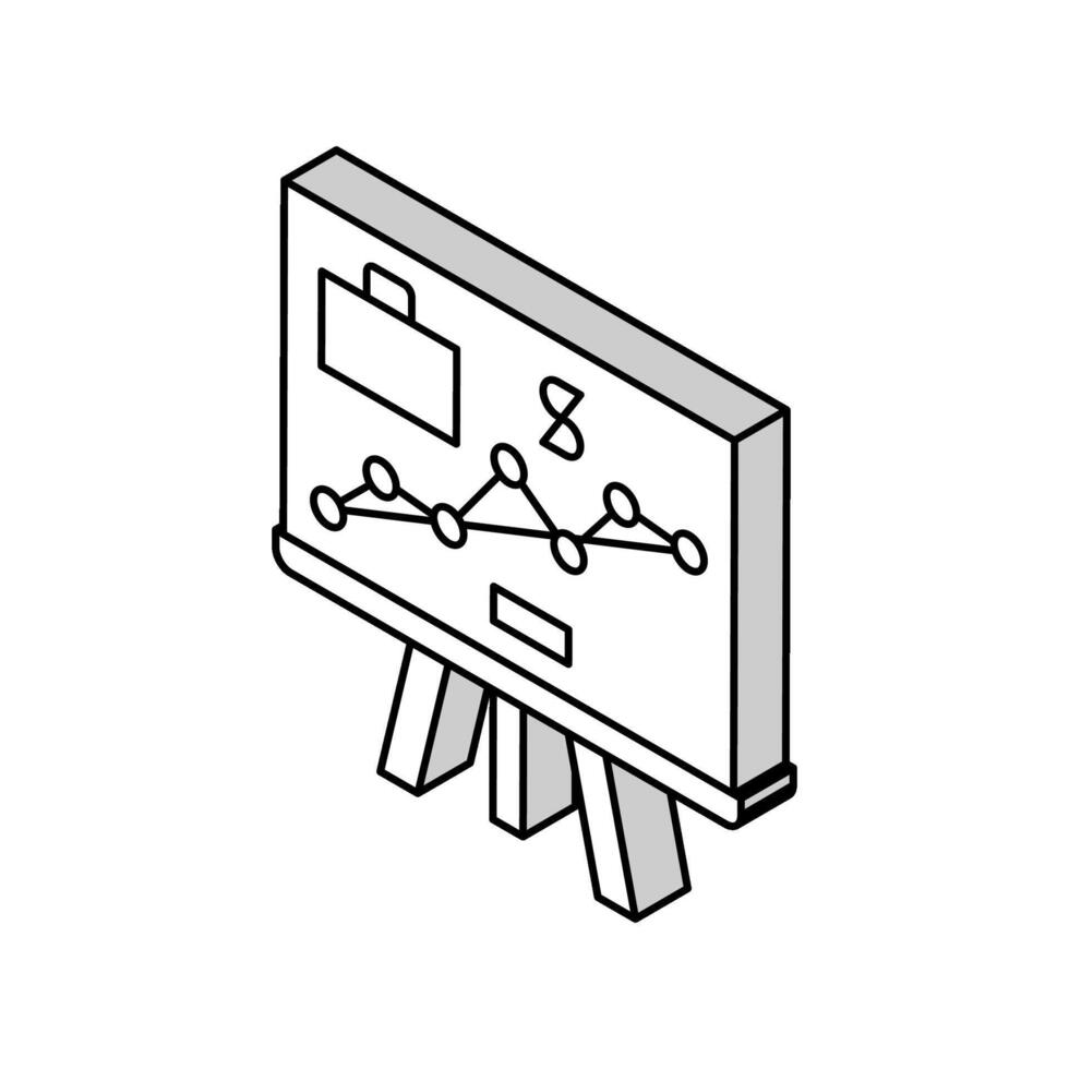 presentación para accionistas isométrica icono vector ilustración