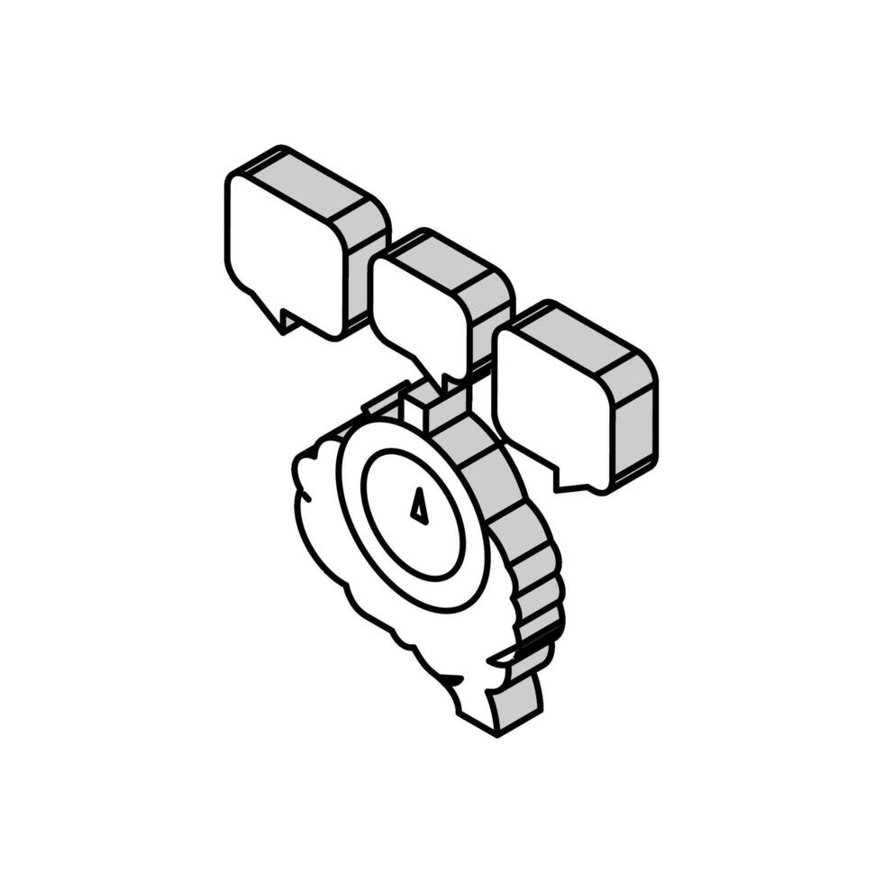 brainstorming on forum isometric icon vector illustration