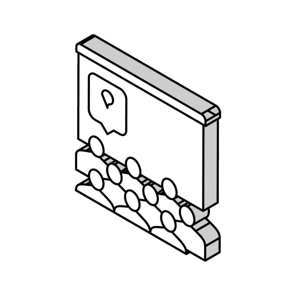 tasks for discussion on forum isometric icon vector illustration