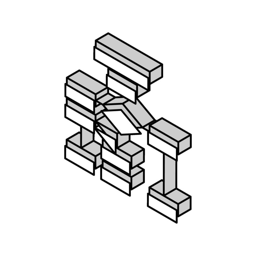 financial diagram isometric icon vector illustration